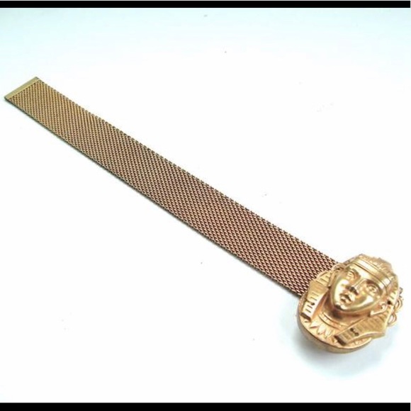 Bracelet Miriam Haskell Mesh Cuff Egyptian - Picture 4 of 8